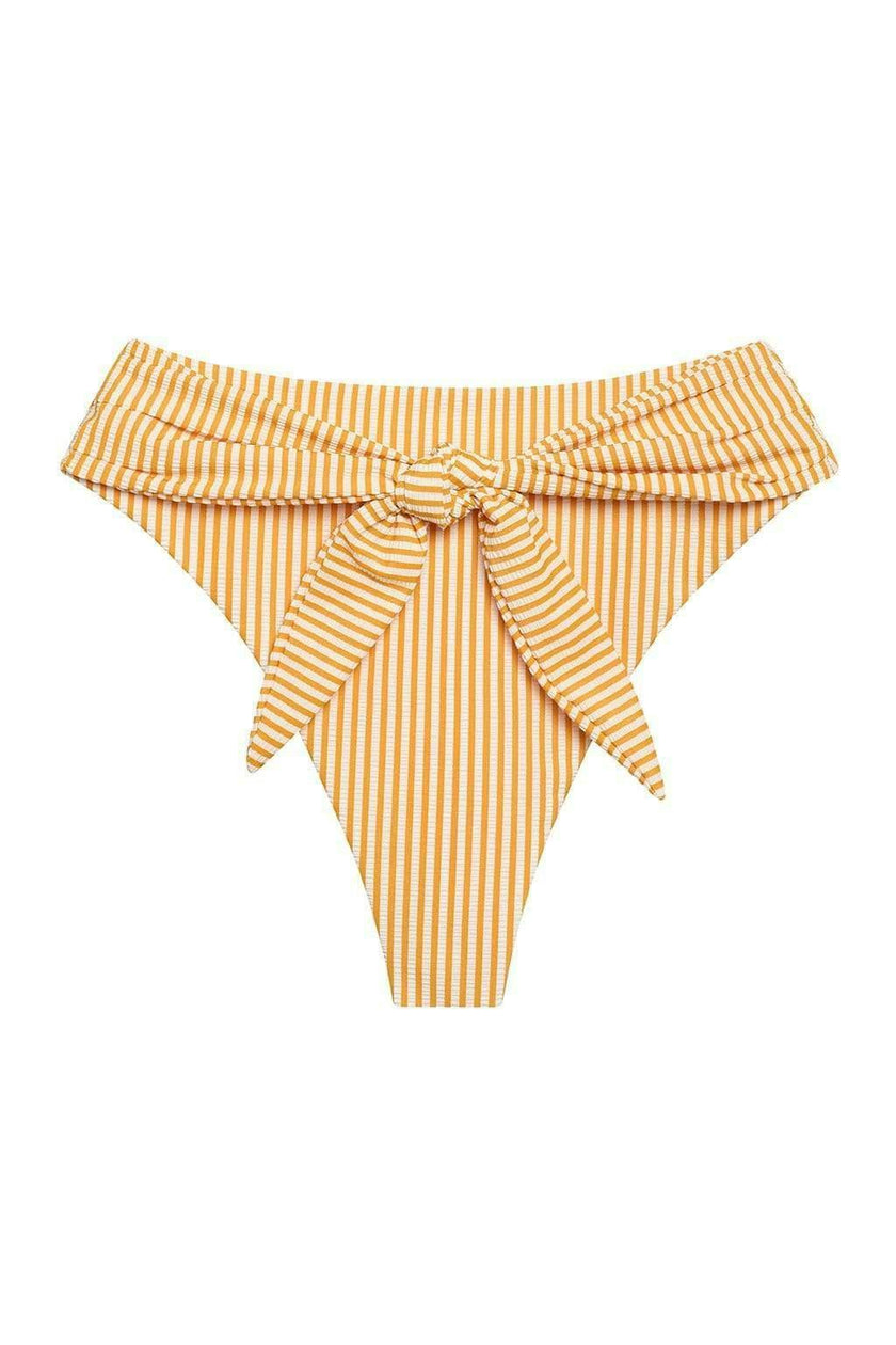 Women's Canary Stripe Paula Tie-Up Bikini Bottom