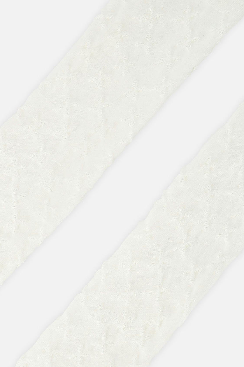 Knit Textured Tights Off-White
