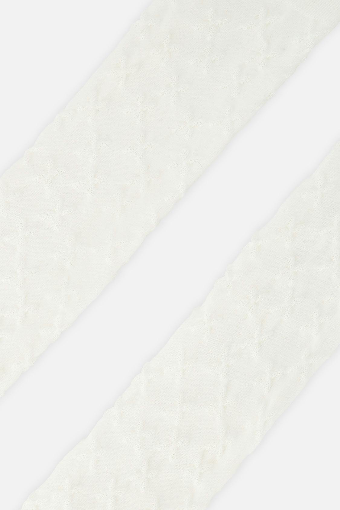 Knit Textured Tights Off-White
