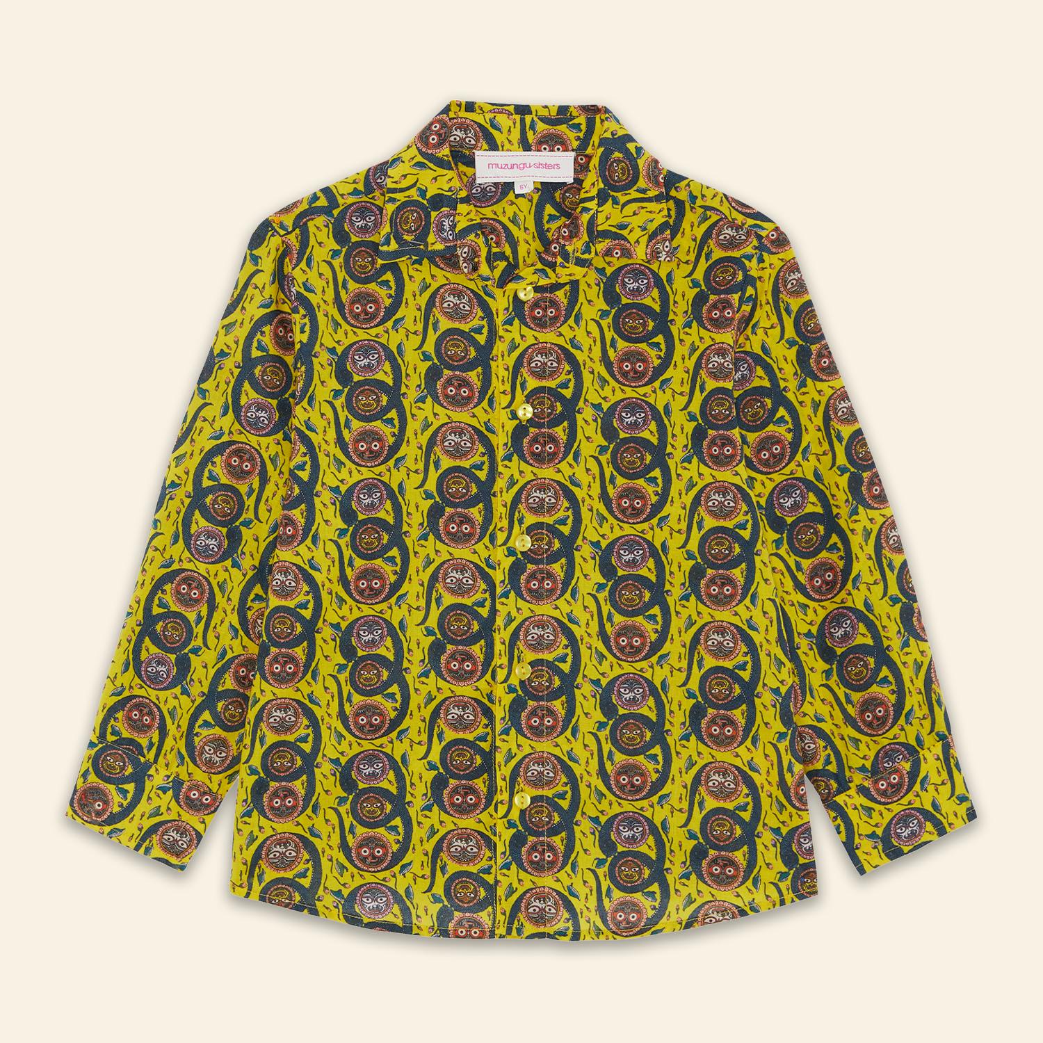 Kids Frankie Shirt Serpent Yellow