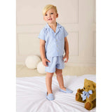 Beauchamp Gingham Short Pyjamas in Blue (18mths- 10yrs)