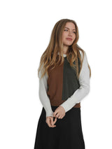 Color Blocked Knit Sweater