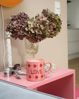 Ceramic Mug with Hand Painted Love - 14.2 oz