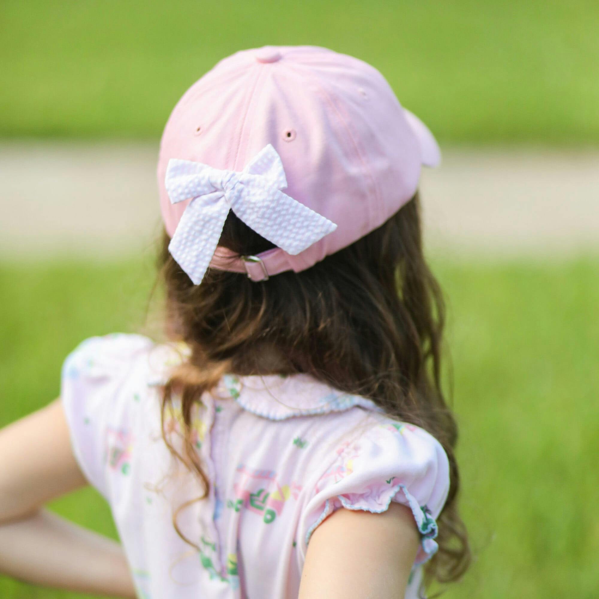 Rainbow Golf Cart Bow Baseball Hat (Baby/Toddler, Youth)