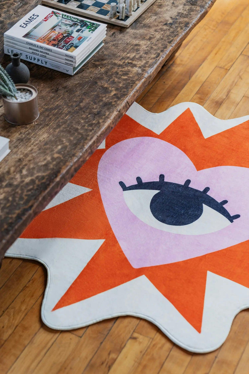 Heart Eye Rug by Megan Roy