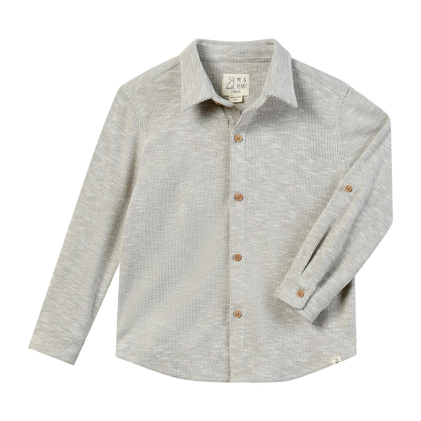 COLUMBIA Heathered Beige Rib Jersey Shirt