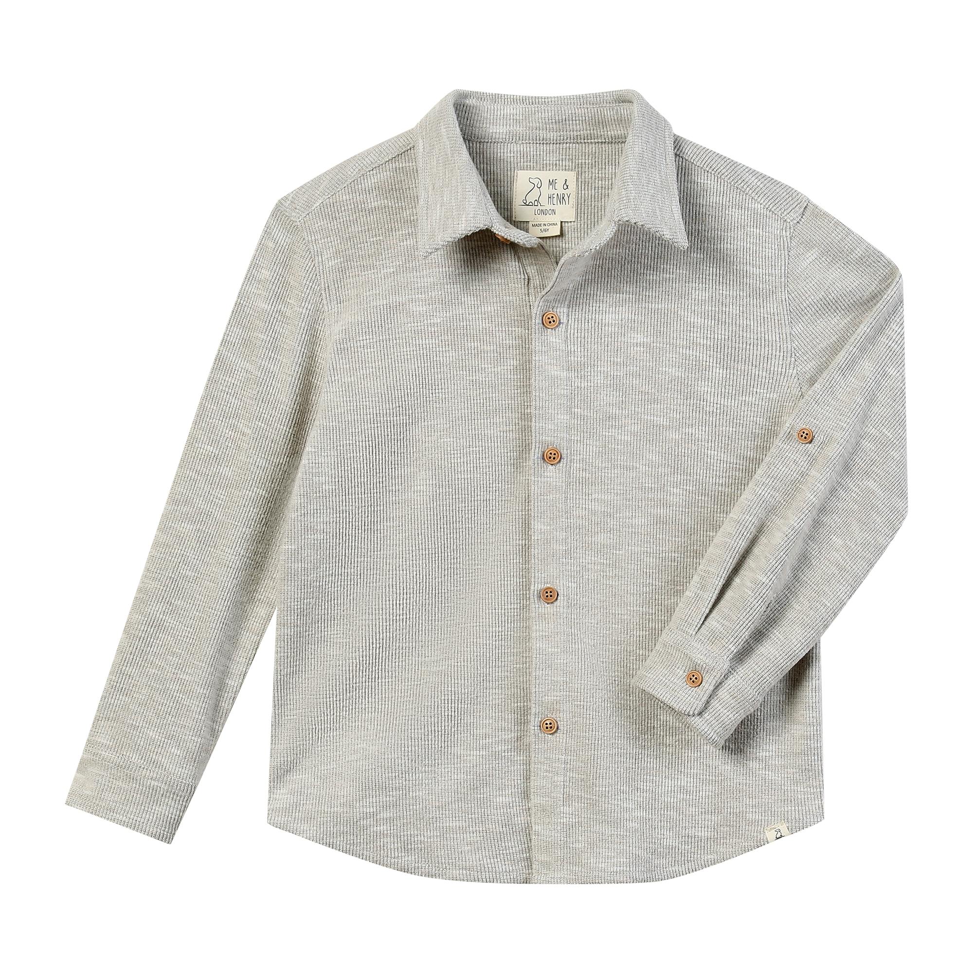 COLUMBIA Heathered Beige Rib Jersey Shirt