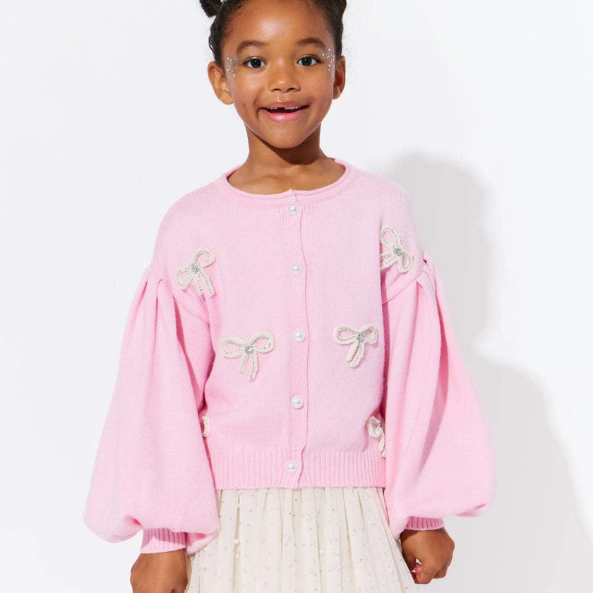Pearl Bow Cardigan