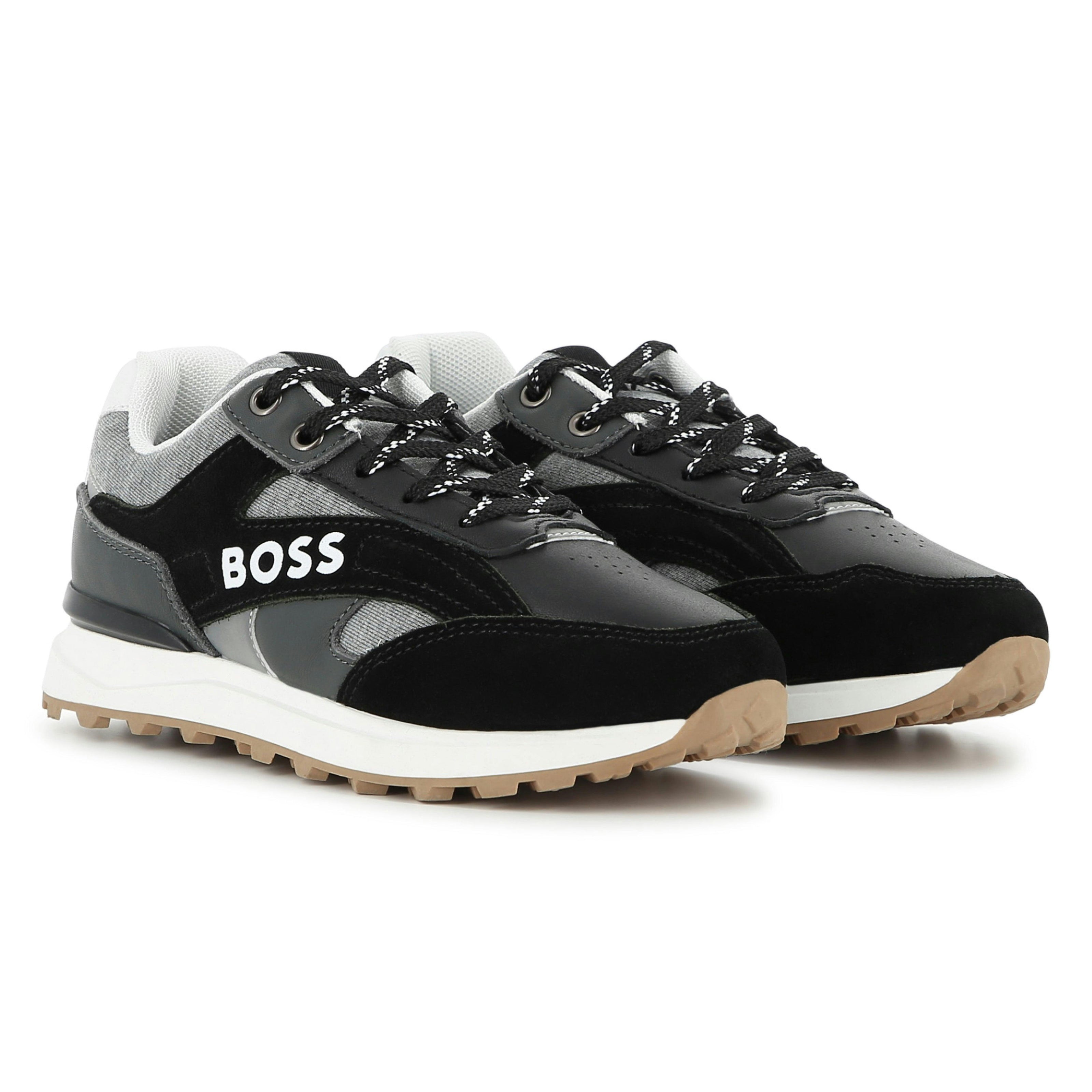 Black Branded Athletic Sneakers