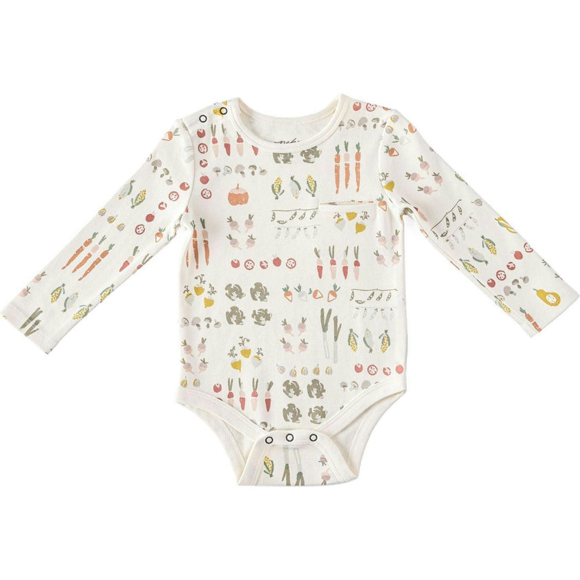 Veggie Patch Shoulder Snap Pocket One-Piece, Prints