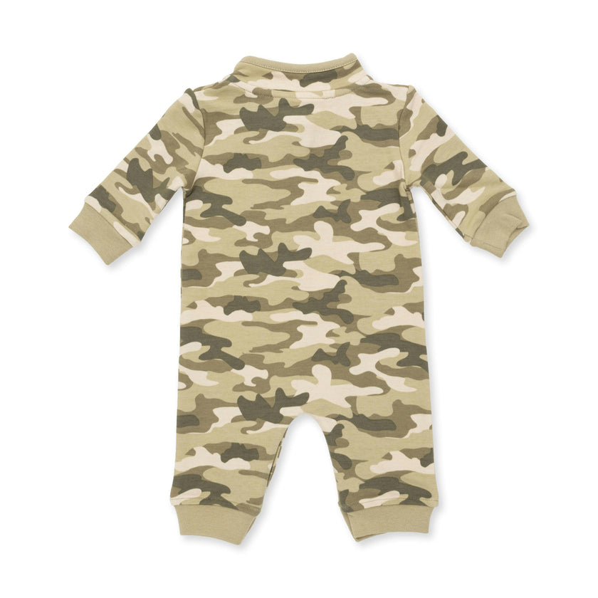 Camo French Terry - Zip Neck Romper