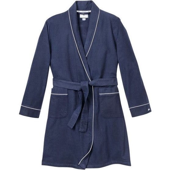 Kid's Flannel Robe in Navy