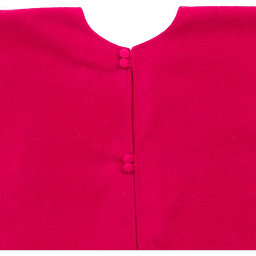 Red Calla Lily Flower Border Christmas Tree Skirt Wool - 60"