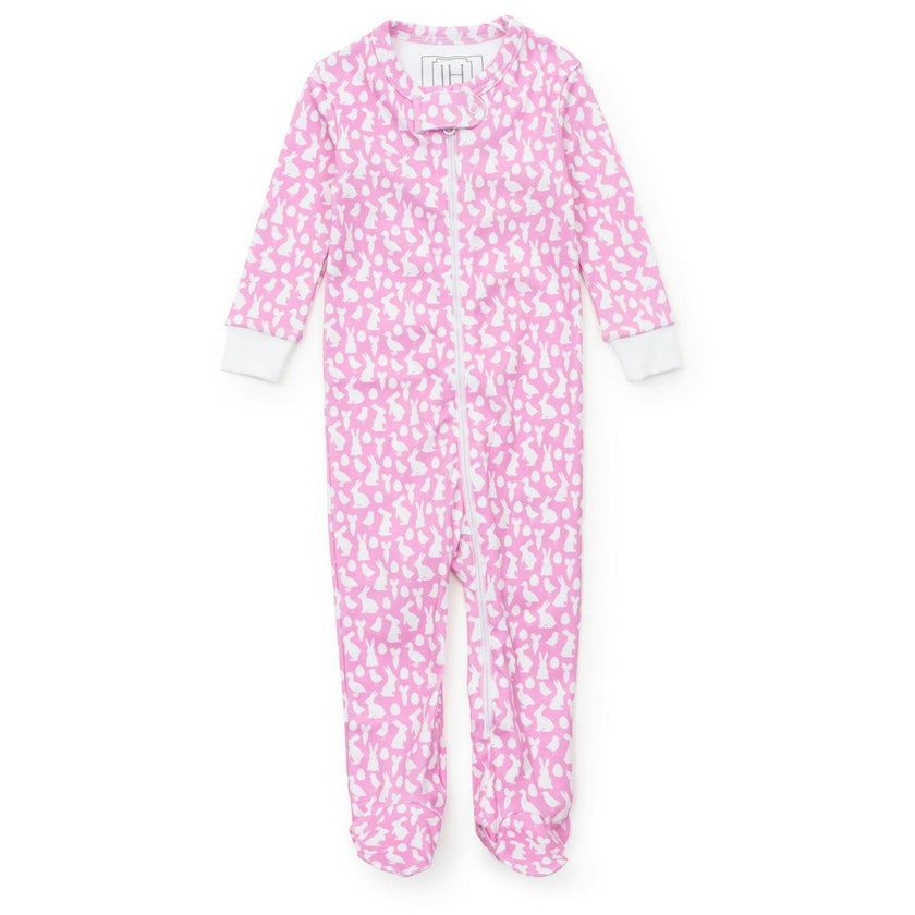 Parker Girls' Zipper Pajama - Easter Time Pink