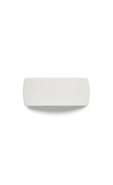 Jumbo Box Barrette in White Matte