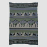 Cotton Sustainable Knit Throw Blanket | Mountain Fair Isle