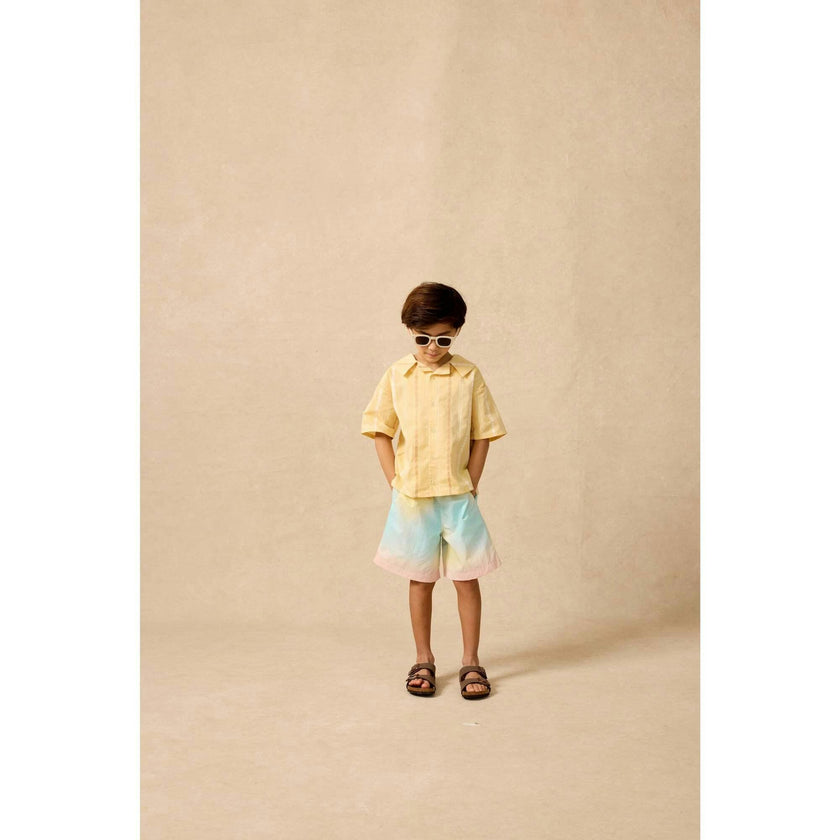 Bowling Shirt in Pineapple Stripe