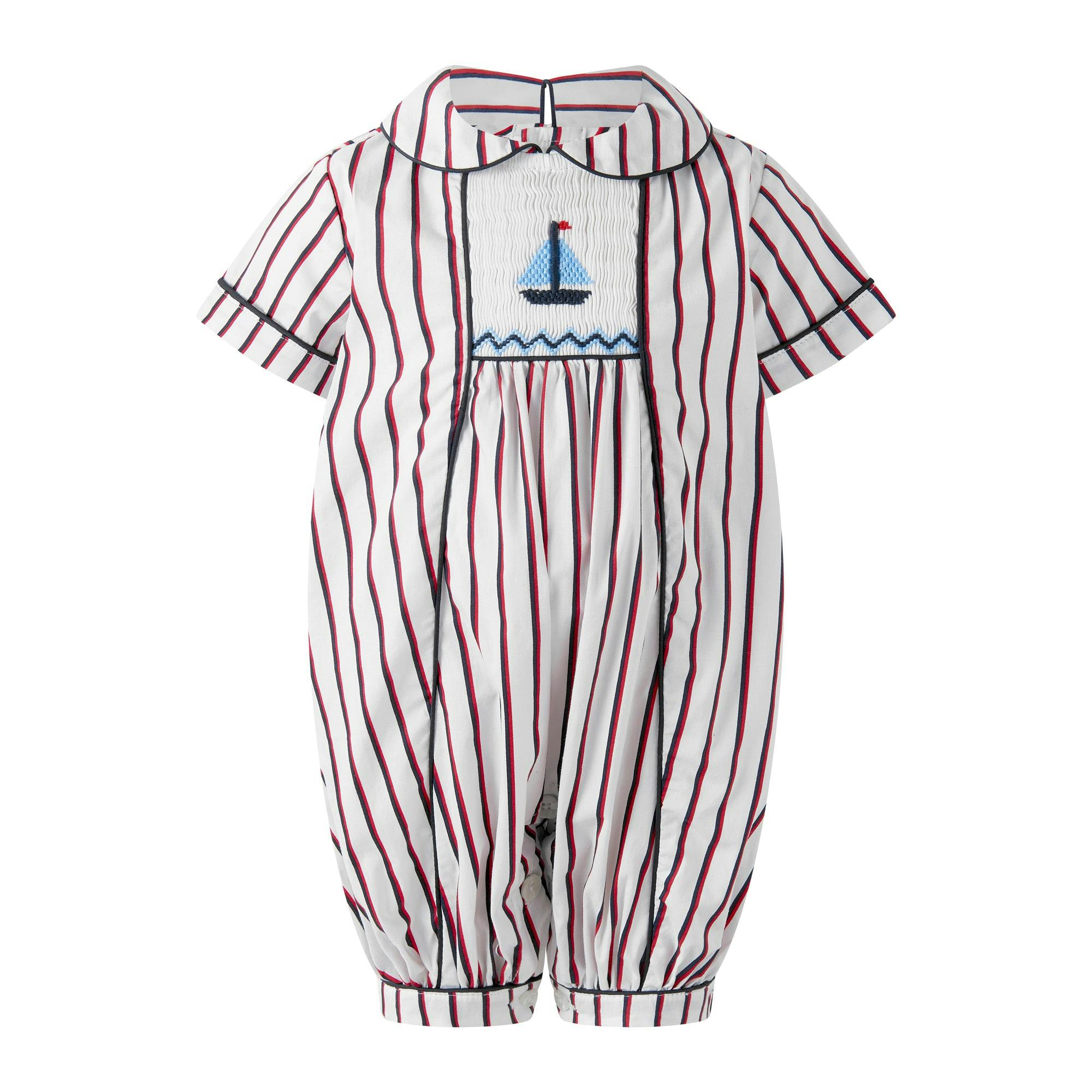 Sailboat Smocked Babysuit
