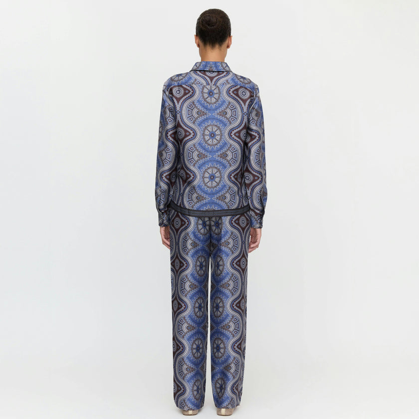 The Liv Top - Brown Cobalt Medallion