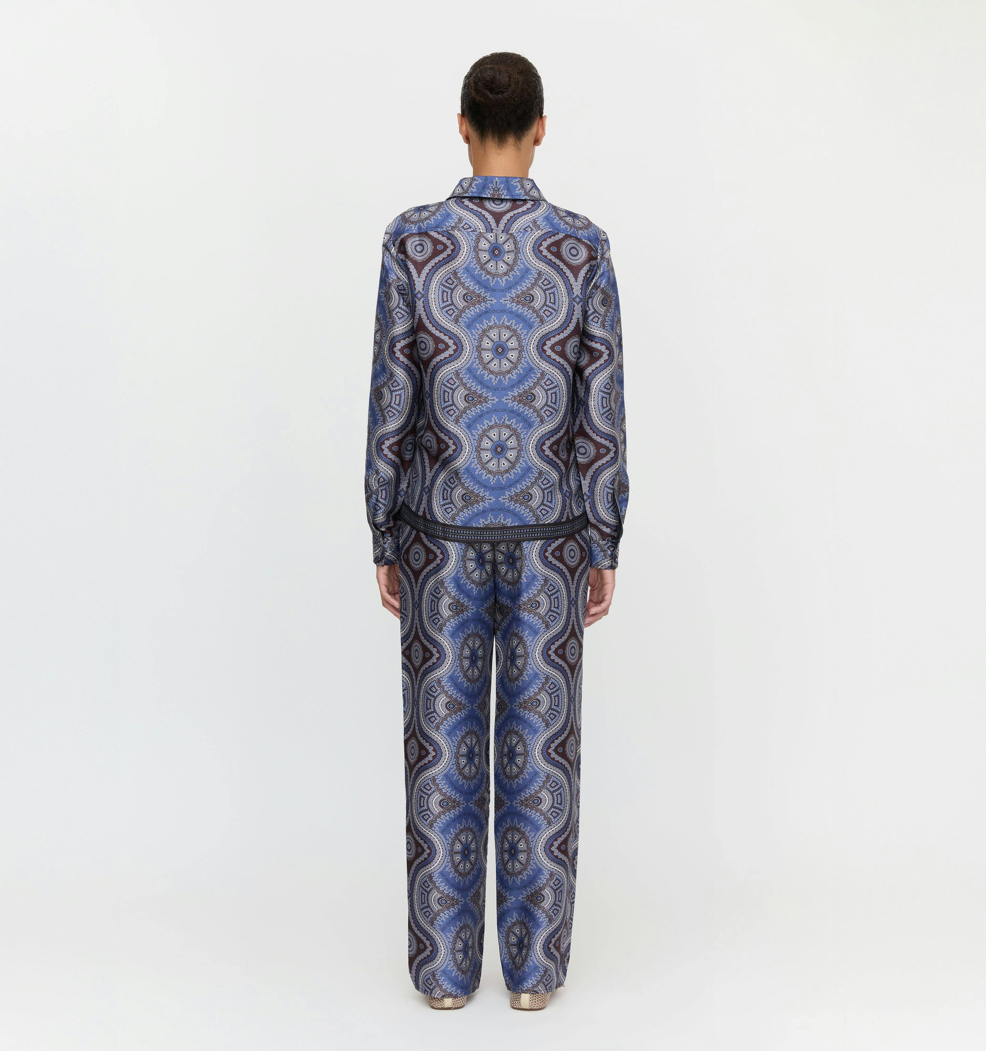 The Liv Top - Brown Cobalt Medallion