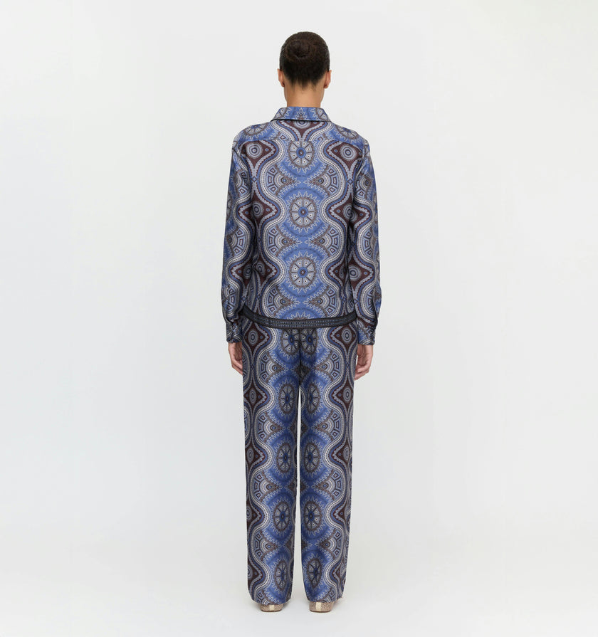 The Liv Top - Brown Cobalt Medallion