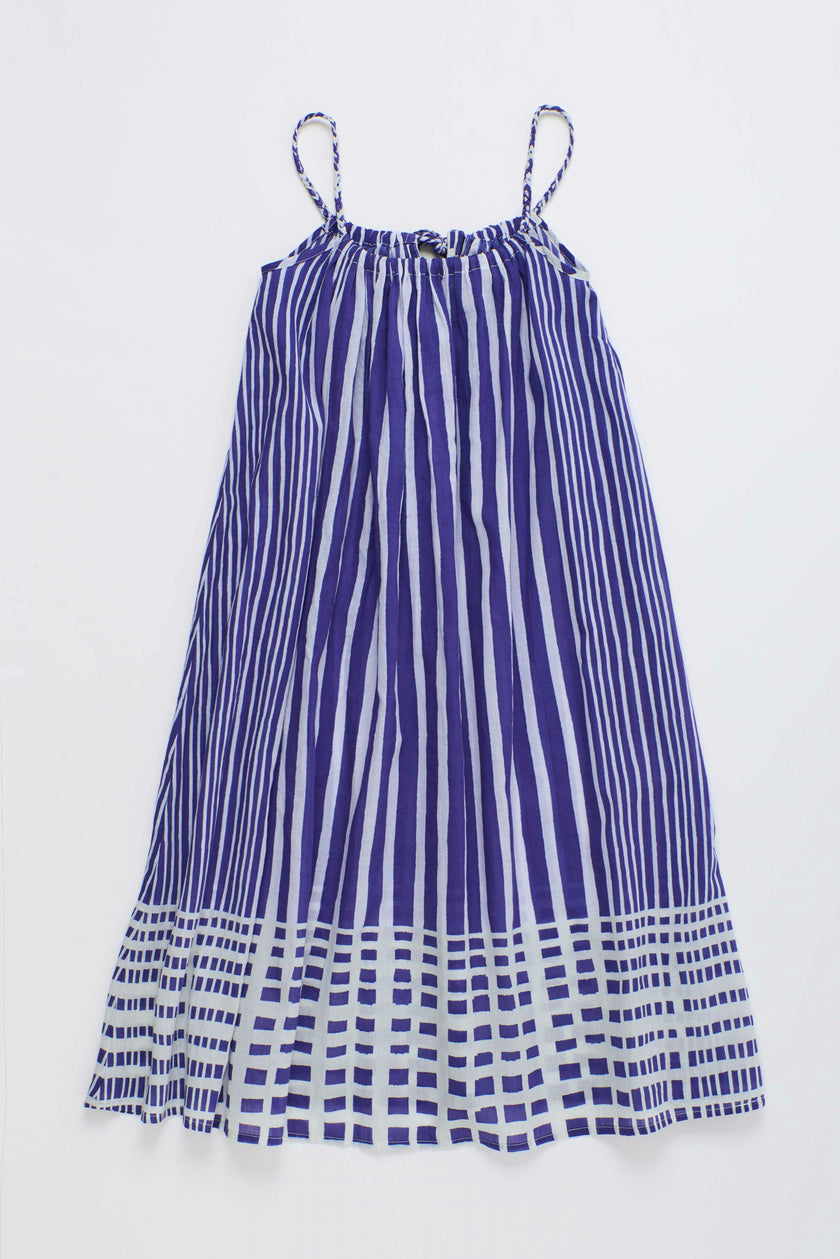 BALI STRIPED DRESS BLUE & WHITE
