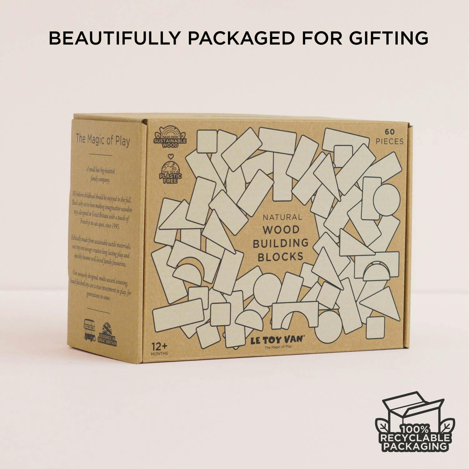 Natural Wood Building Blocks
