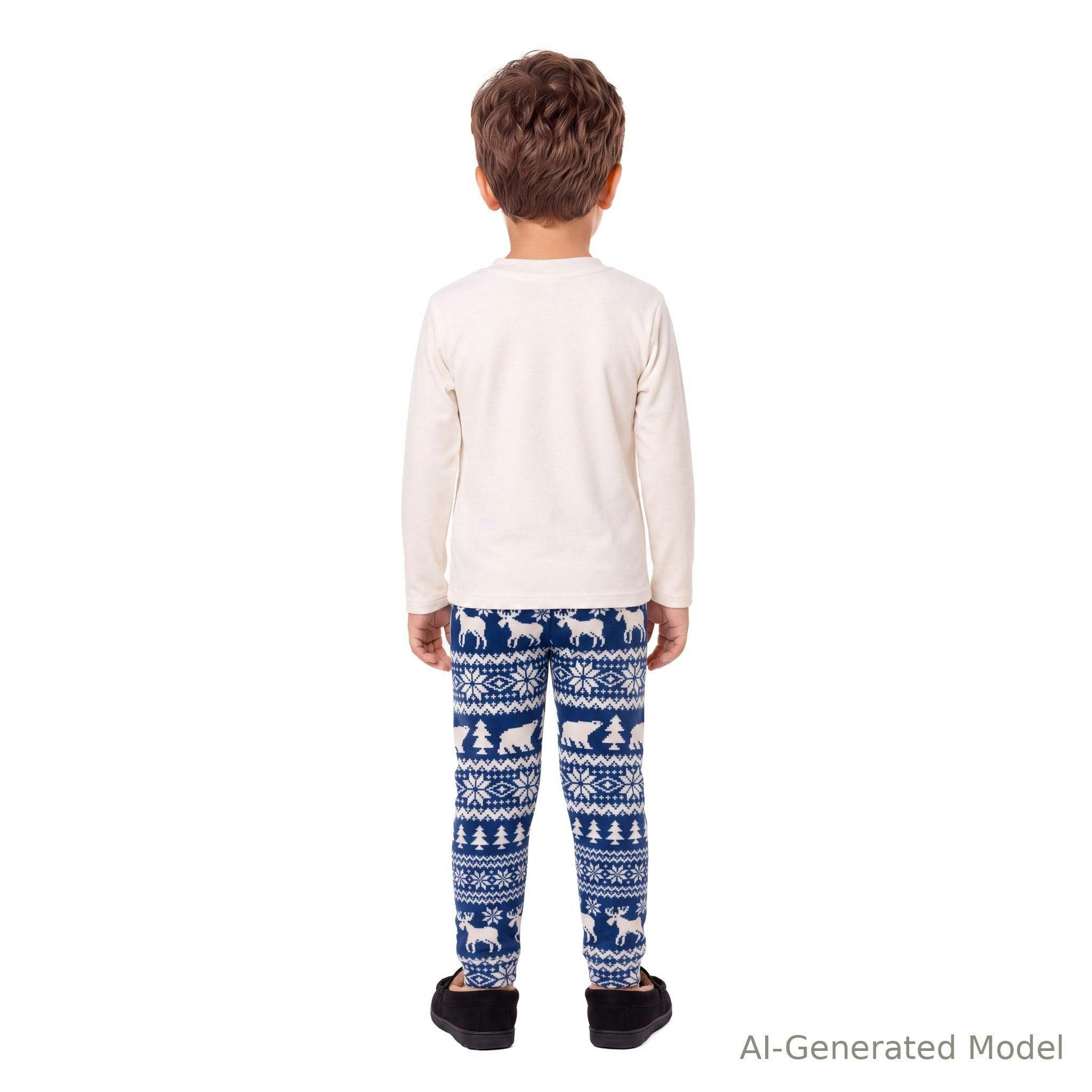 Boys (2-4) Velour Pajama Set | Winter Moose