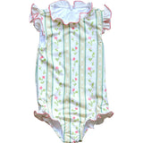 Bingley Suit in Vivian Stripe In Daffodil