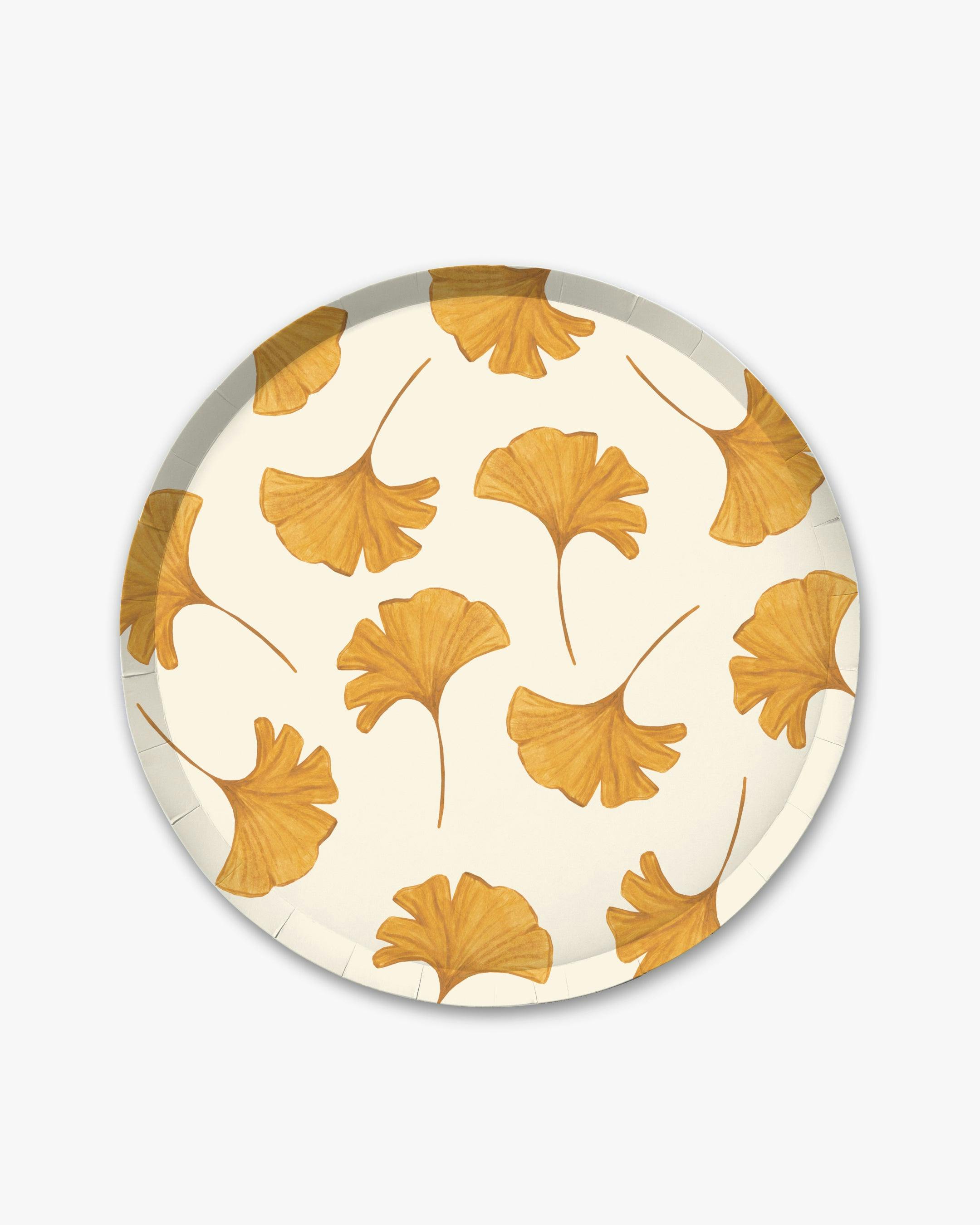 Ginkgo Dinner Plate Set in Golden
