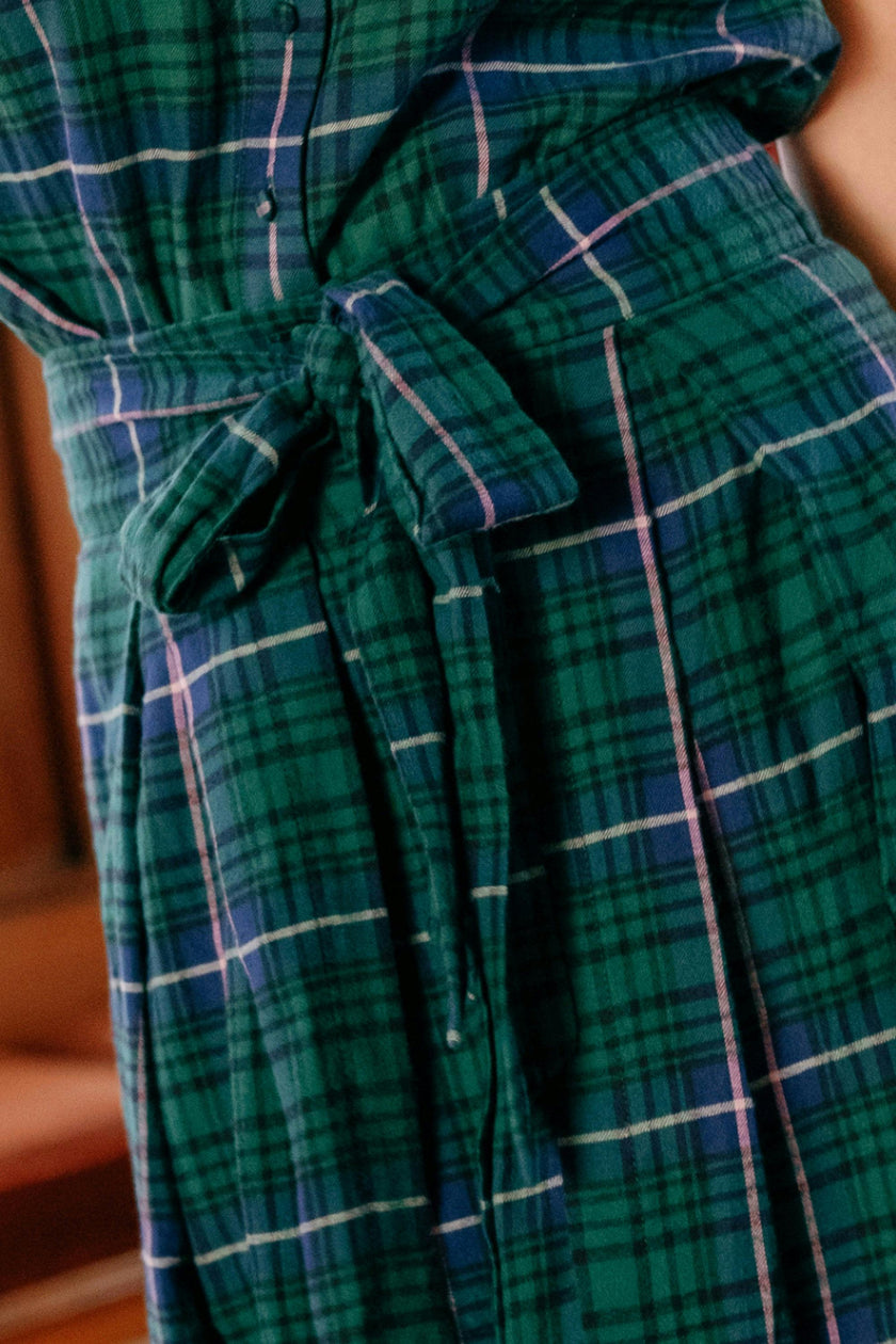 Angela Skirt in Emerald Plaid