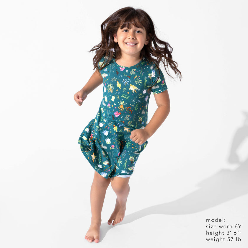 Mandrake's Potions & Herbs Bamboo Girls' Short Sleeve Dress