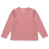 Mia Girls' Longsleeve Performance Top by LH Sport Red Stripes
