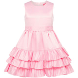 Arabella Frill Satin Girls Party Dress