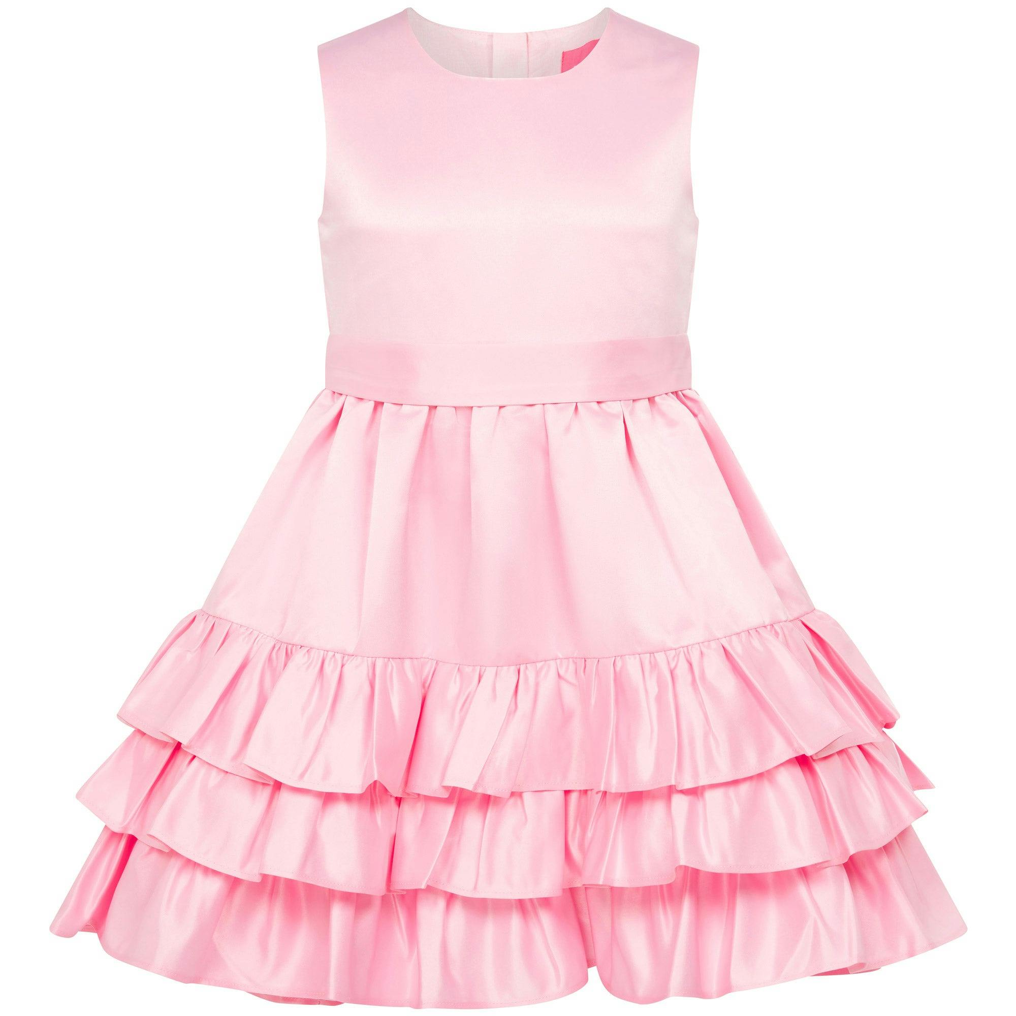 Arabella Frill Satin Girls Party Dress