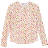 Top With Circle Flower Print