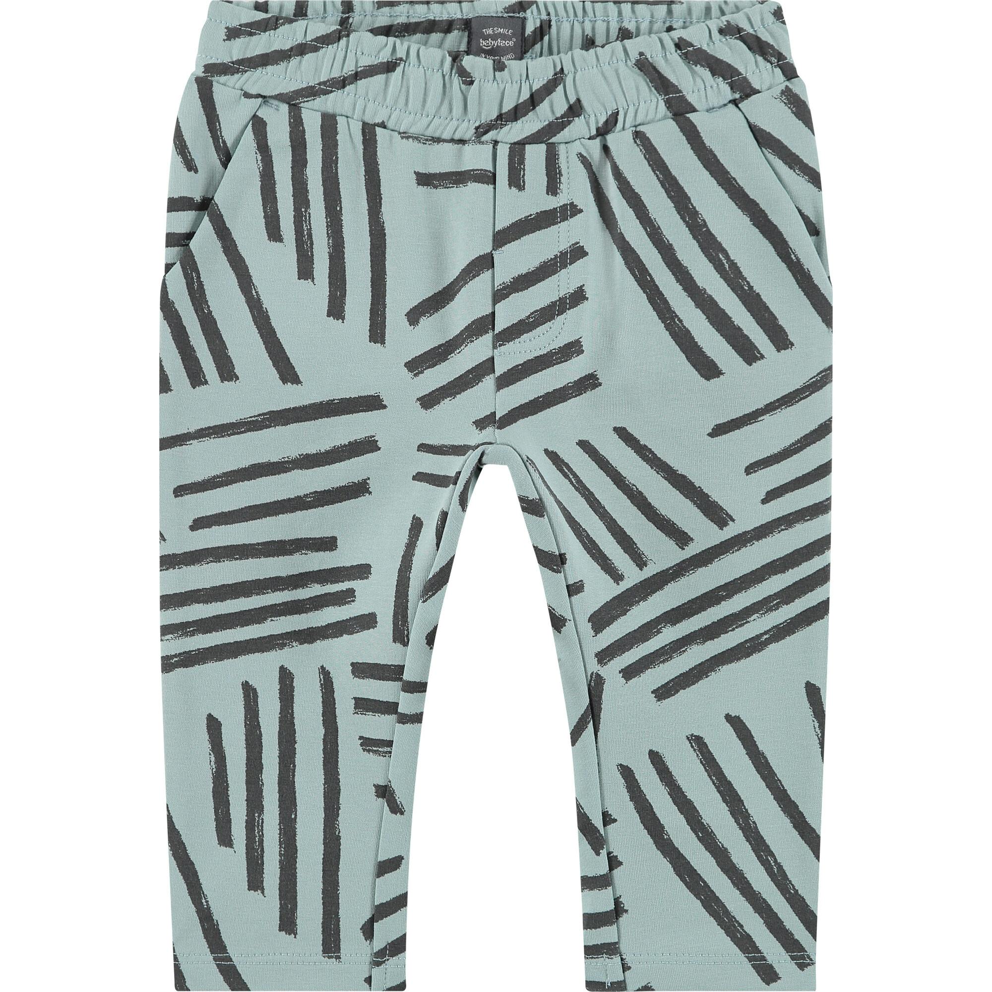 Crew Neck Abstract Stripe Graphic Sweatpants