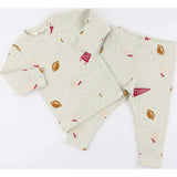 Football Print L/S 2pc Set