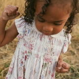 Janey Collared Smocked Ruffled Dress
