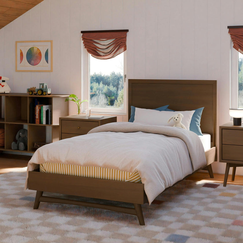 Palma Twin Bed in Natural Walnut