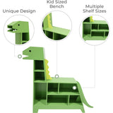 Dinosaur Shaped Bookcase / Toy Organizer With Assorted Cubbies