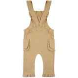 Rust Pinstripe Ruffle Overall