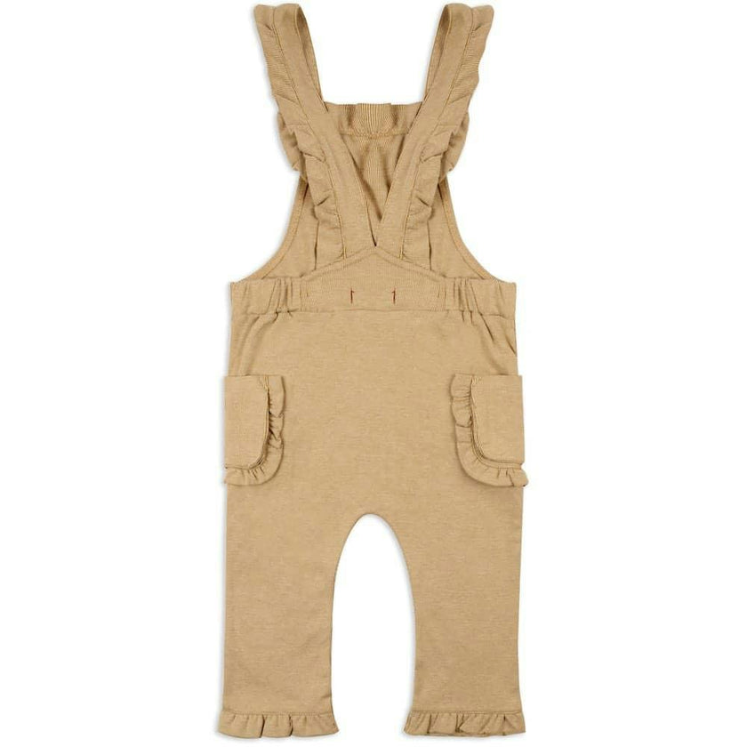 Rust Pinstripe Ruffle Overall