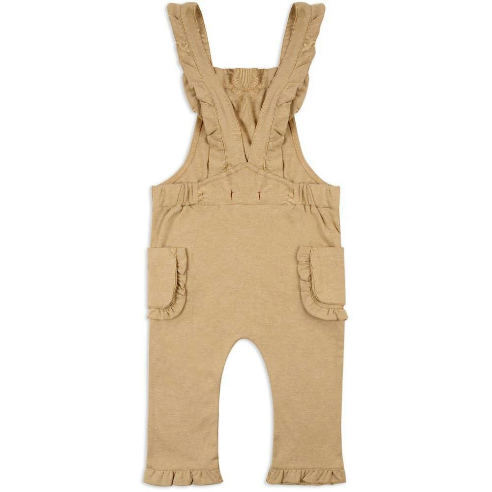 Rust Pinstripe Ruffle Overall