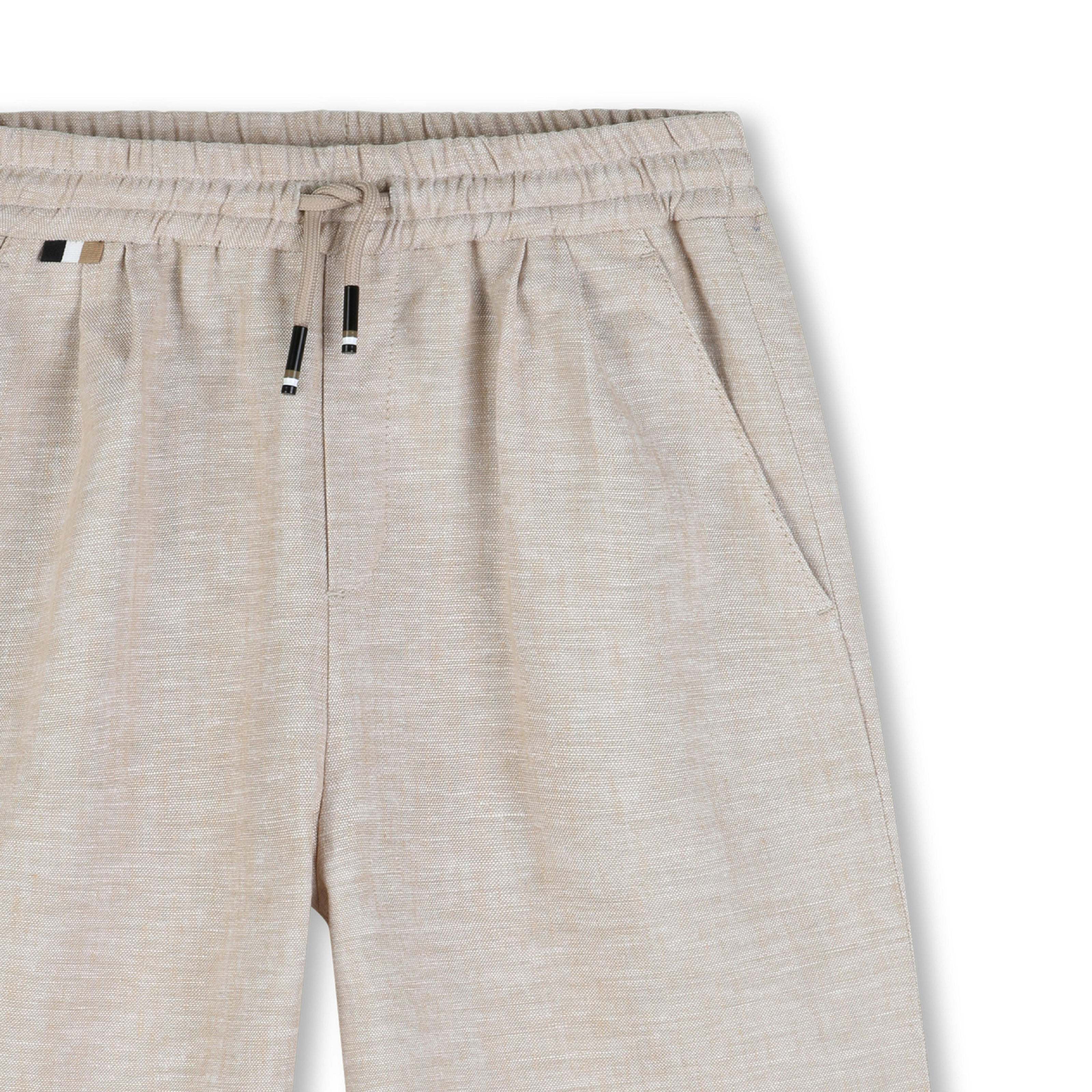 Ivory Textured Shorts