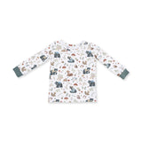 Southern Woodland Animals Green - Long Sleeve Loungewear Set