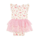 Ditsy Floral Short Sleeve Tutu Bodysuit