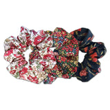 Scrunchies, Liberty of London Red Florals Bundle Set