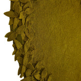 Hand Felted Wool Overlapping Flowers Border Chartreuse XL Christmas Tree Skirt 64" Arcadia Home