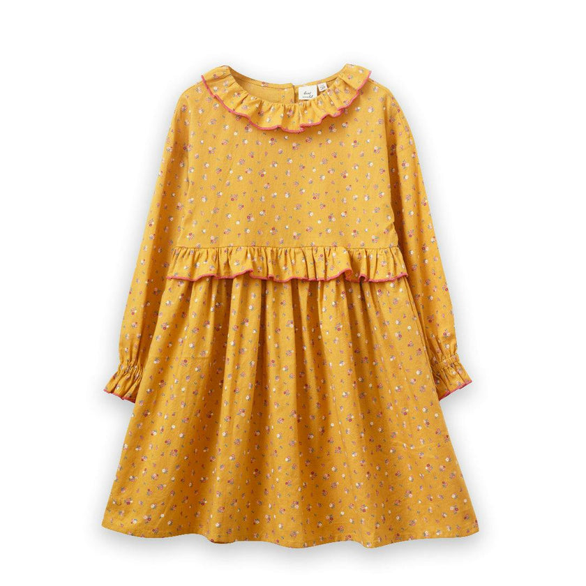 Ruffle Collar Long Sleeve Dress